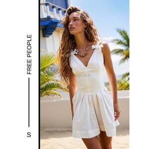MSRP: $148 ✨ Free People Lennon Mini Dress – Size S | Ivory Bow Back ✨QUICK SHIP